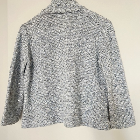 Blue cotton with sequin jacket - Picture 3 of 4